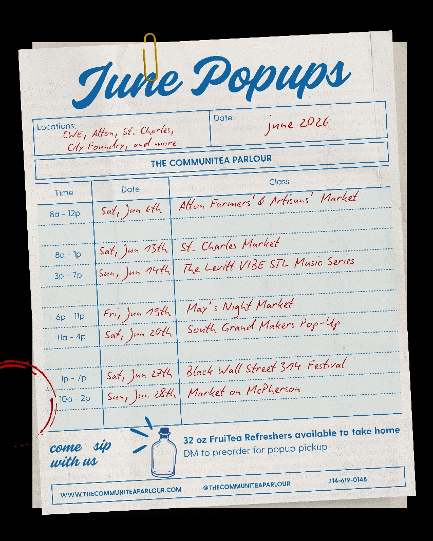 The CommuniTea Parlour – Late Spring 2026 Menu